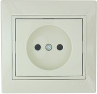 Розетка 1гн MIRA (керам) крем (0303121)