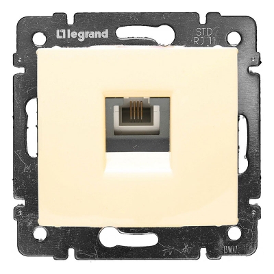 Розетка TF RJ 11 1гн с/п Valena сл кость (774338)