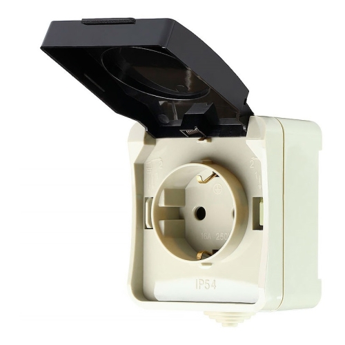Розетка 1гн с з/к о/п Сатурн IP54 Smartbuy