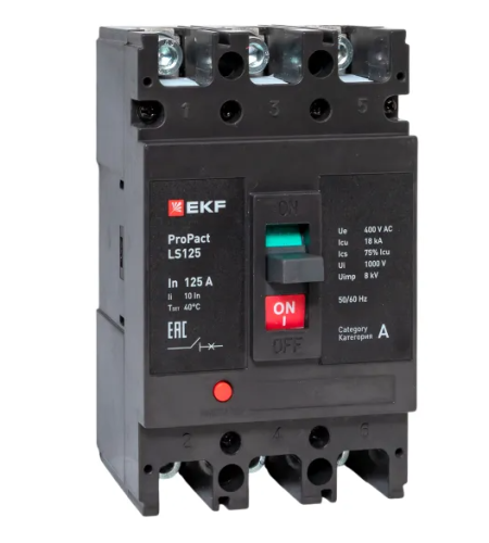 Автоматический выключатель ProPact 100А 125/100А 3P 18кА EKF