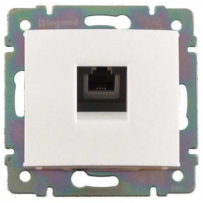 Розетка TF RJ 11 1гн с/п Valena белый (774438)