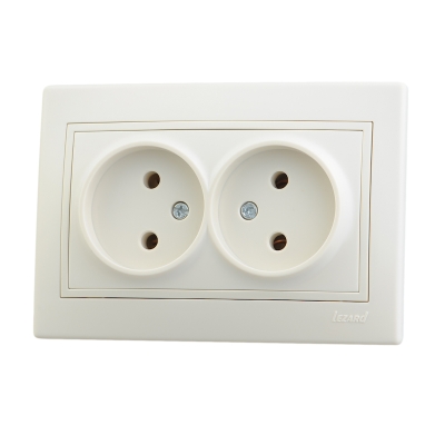 Розетка 2гн MIRA (керам) крем (0303128)