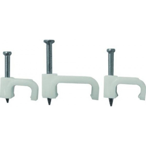 Скоба  8мм плоская пластиковая (50шт/450уп) (71083)