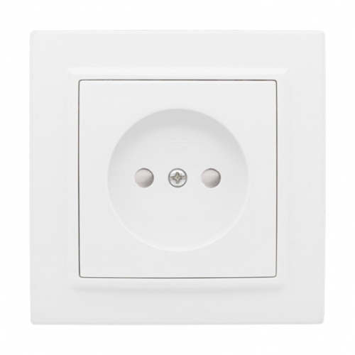 Розетка 1гн СП с защ. штор. 10А белая EKF Минск (10/200)