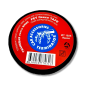 Изолента Terminator IZT 1925 (черная) 19мм*25м fleece тканевая, флис, кауч.клей(10/120)