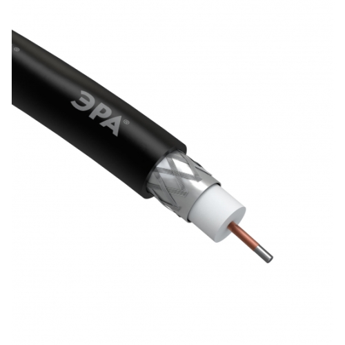 Кабель RG6U 75 Ом   черный CCS RL-64-PE ЭРА Simple (100)