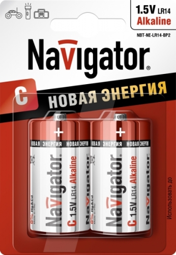 Батарейка Navigator 94754 NBT-NE-LR14-BP2 (20/200)