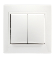 Выключатель 2кл с/п белый 