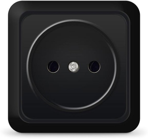Розетка 1гн оп Олимп черный UNIVersal (2224)