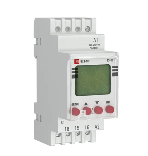 Таймер ТЭ-80 на дин рейку  EKF