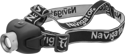 Фонарь налобный Navigator 1LED 5Вт (3*ААА) 94913