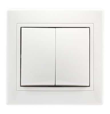 Выключатель 2кл с/п белый 