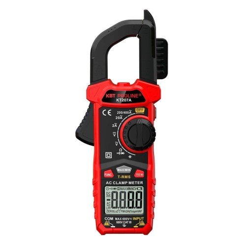 Токоизмерительные клещи КВТ цифровые KT 207A с True RM с авт. выбором пределов измерения 