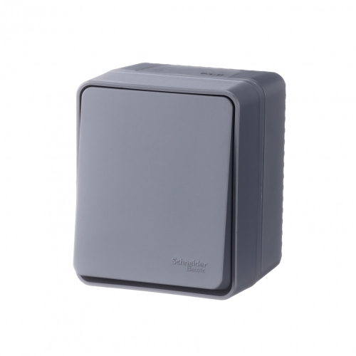 Выключатель 1кл о/п AtlasDesign PROFI IP54 10 АХ АНТРАЦИТ (12/96) ATN544011