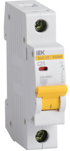 KARAT Авт. выкл. ВА47-29 1P C 25А 4,5кА IEK