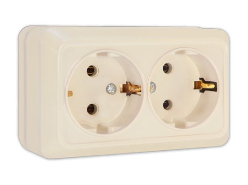 Розетка 2гн с з/к о/п 