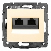 Розетка комп 5e UTP 2гн RJ45 с/п  Valena сл к (774131)